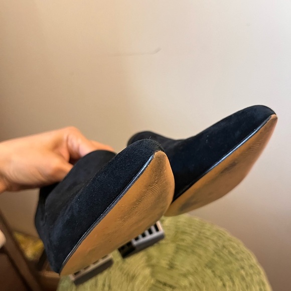 Brian Atwood Velvet Black Block heeled Shoes - Size 8 - Picture 8 of 11